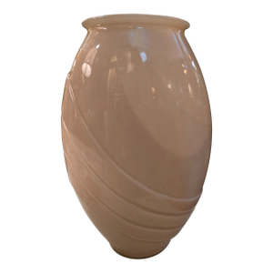 Vintage Large Transulsent Glass Peach Vase