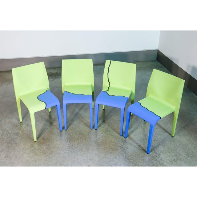 Laleggera Painted Chairs by Michelangelo Pistoletto for Alias, 2009, Set of 4 For Sale - Image 14 of 14