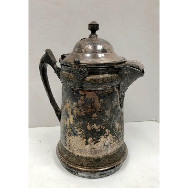 1920s 1920s Art Nouveau Silverplate Ice Water Pitcher For Sale - Image 5 of 12