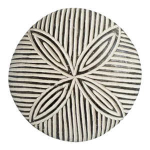 Vintage Round Black & White Tribal Zulu Shield Wall Object