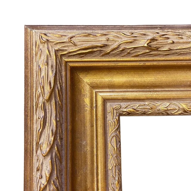 French Provincial "On the Banks of the River" Contemporary Landscape Reproduction Print on Canvas, Framed 26x36 For Sale - Image 3 of 5