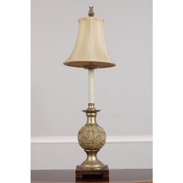Traditional Pair Uttermost Acanthus Leaf Carved Urn Lamps For Sale - Image 3 of 16