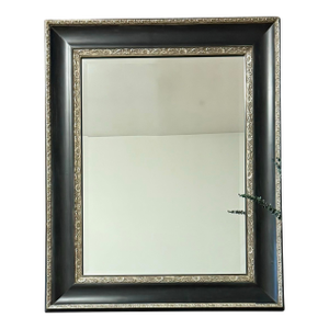 Large Ornate Black Framed Mirror