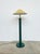 Green Lacquered Metal Floor Lamp with Gold Lampshade, 1980s For Sale - Image 3 of 11