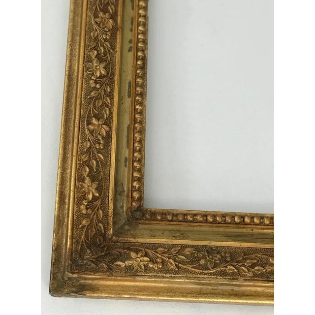 Large 19th Century Louis Philippe French Gilded Frame with Baroque Carved Ornamentation For Sale - Image 4 of 7