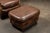 Vintage Wingback Leather Chair With Pillow, Ottoman by Walter E. Smithe For Sale - Image 10 of 18