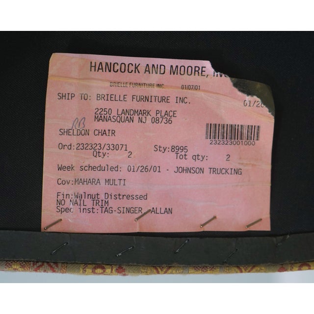 Pair of Hancock & Moore Upholstered Tub Barrel Back Chairs For Sale - Image 18 of 18