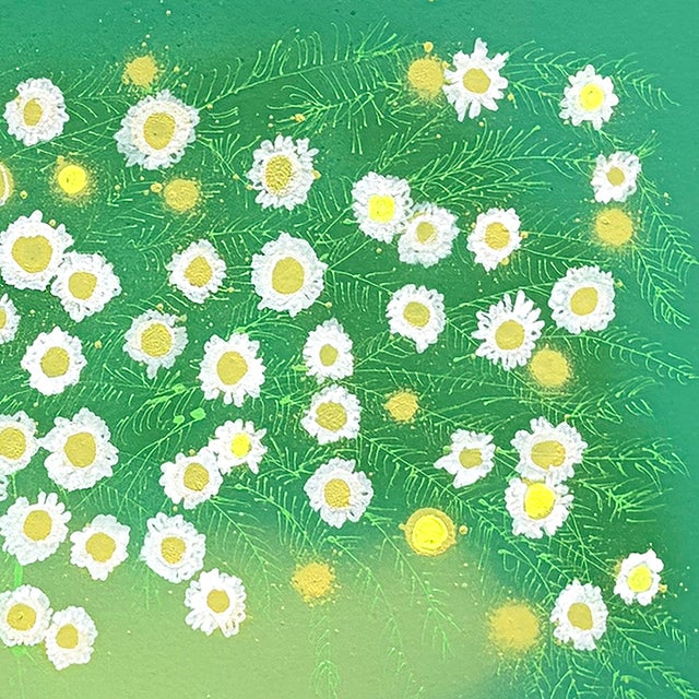 2020s Chamomile Flowers Contemporary Botanical Painting by Susan Havens For Sale - Image 5 of 5