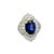 Contemporary 5.82 Carat Blue Sapphire Diamond Platinum Ballerina Ring, Size 6.75 For Sale - Image 3 of 6