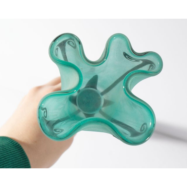 1997 Art Glass Flower Sculpture by Stephen Fellerman and Clair Raabe For Sale - Image 4 of 6