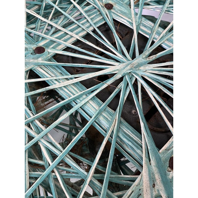 Plastic Russell Woodard Green/Cream Spun Fiberglass Table and Chairs - 6 Pieces For Sale - Image 7 of 12