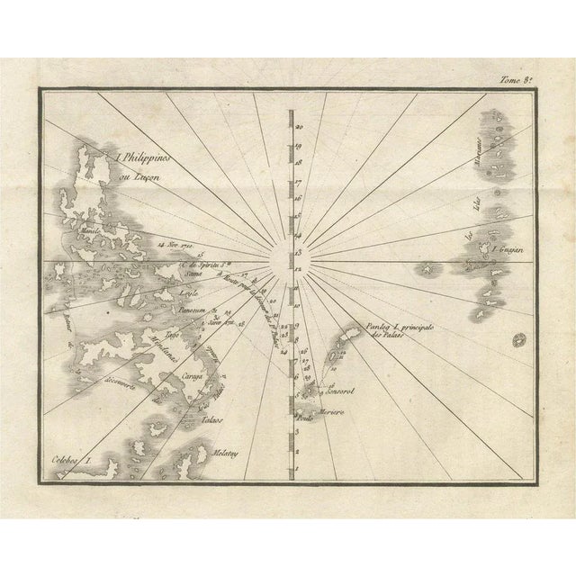 Antique French Map of the Philippines and Palau Islands, 1790 For Sale - Image 10 of 10