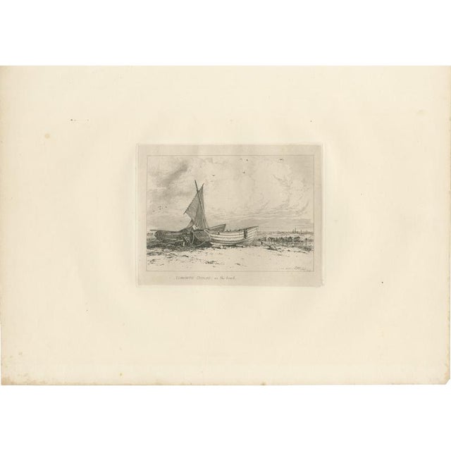 E.W. Cooke, Great Yarmouth Fishing Boats, 1828, Etching For Sale - Image 12 of 12