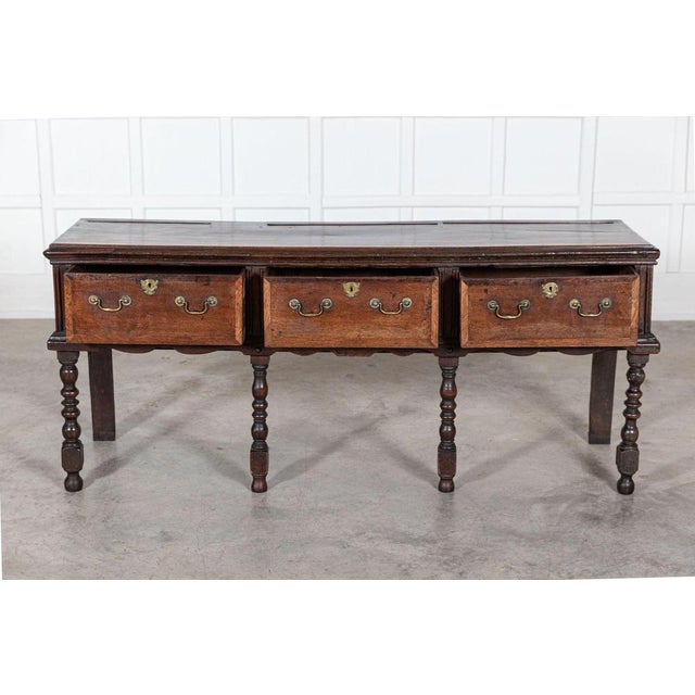 English Vernacular Oak Dresser Base, 1750s For Sale - Image 14 of 17