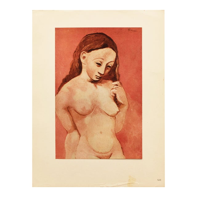 1948 After Pablo Picasso "Woman With Long Hair", First Edition Parisian Offset Lithograph For Sale