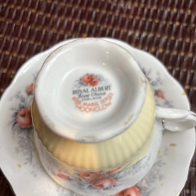 Royal Albert Rose Marie Series Moonglow Teacup and Saucer circa 1960