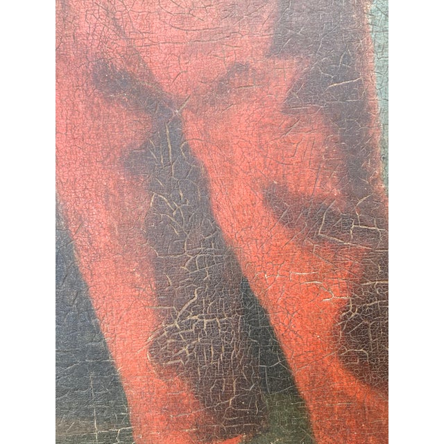 Textile 18th Century Old Master Painting of a Boy Full Figure For Sale - Image 7 of 15