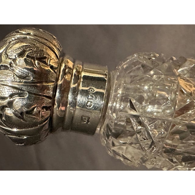 Late 19th Century Sterling Silver And Brilliant Cut Lay Down Perfume Bottle For Sale - Image 11 of 11