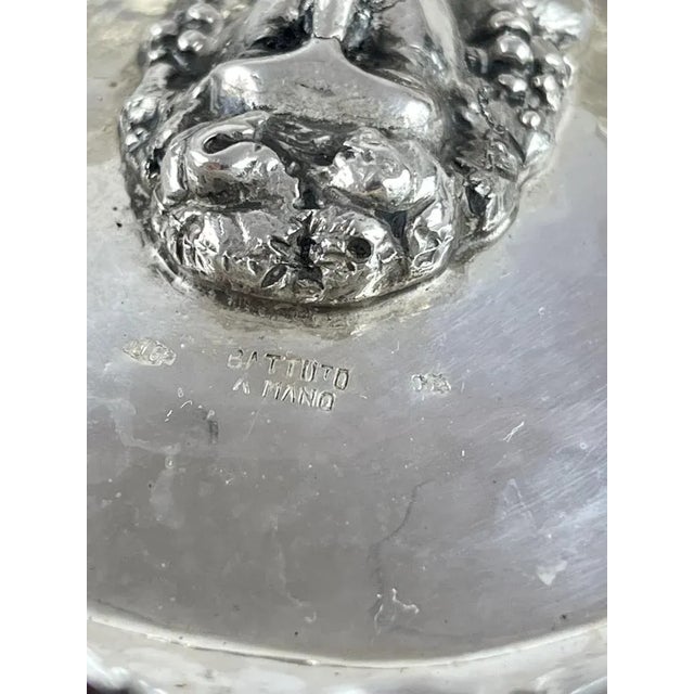 Silver Jatta Centerpiece in Hand-Wrought 800 Silver, Italy, 1980s For Sale - Image 8 of 12