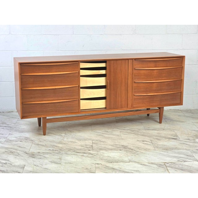 1960s Danish Modern 13 Drawer Dresser by Svend Madsen for Falster For Sale - Image 11 of 11