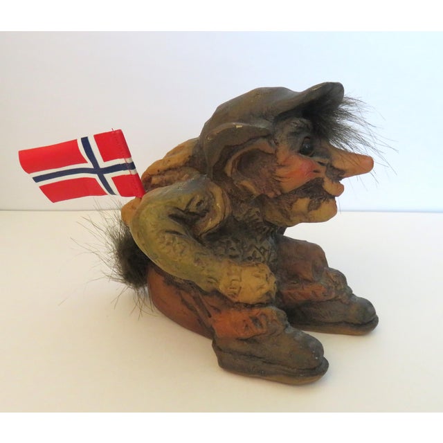 Vintage Fosse Troll Figurine From Norway With Orig Tag #157 Not Common For Sale - Image 4 of 10