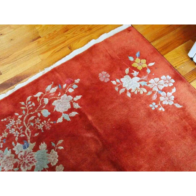 Art Deco 1920s Vintage Handmade Art Deco Chinese Rug For Sale - Image 3 of 10