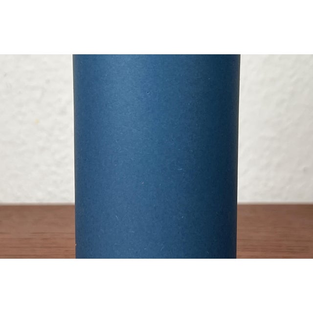 Mid-Century German Minimalist Blue Ceramic Vase from Melitta, 1960s, in Very Good conditions. Designed 1960 to 1969 This...