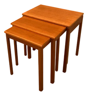 Mid-Century British Nesting Tables in Teak from McIntosh, 1970s, Set of 3