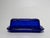 Mid-Century Modern Vintage Art Deco Style Cobalt Blue Glass Depression Glass Butter Dish For Sale - Image 3 of 10
