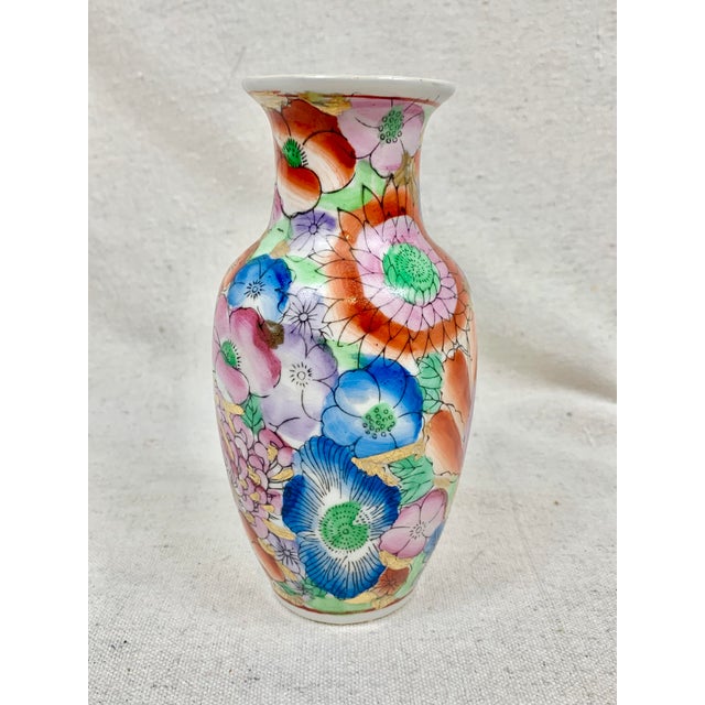 Vintage Chinoiserie Floral Vase For Sale - Image 11 of 11