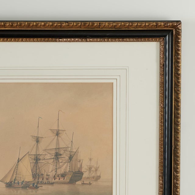 Antique English Maritime Watercolor of Sailing Ships by L Owen For Sale In West Palm - Image 6 of 14