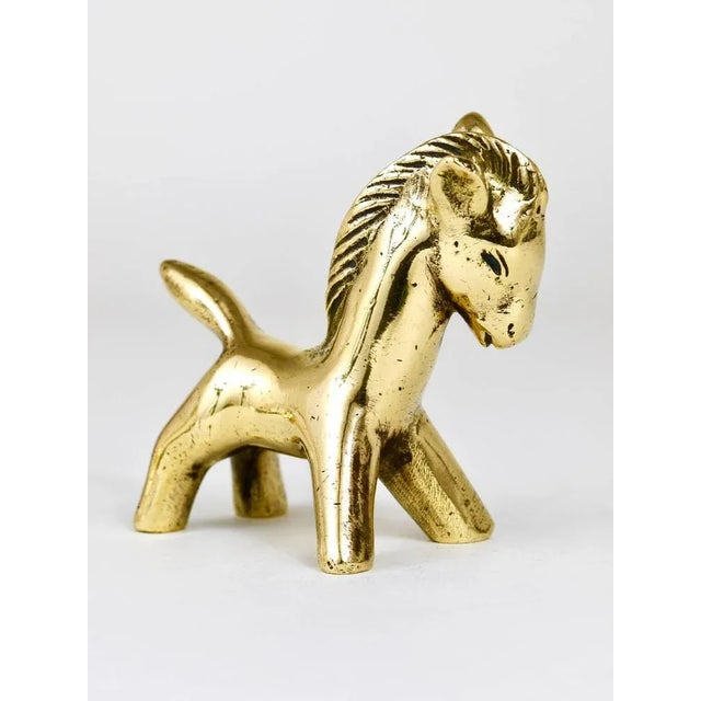Mid-Century Modern Mid-Century Horse Brass Figurine by Walter Bosse for Herta Baller, Austria, 1950s For Sale - Image 3 of 11