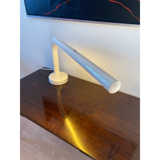 White Tube Desk Lamp by Anders Pehrson for Atelje Lyktan, 1970s For Sale - Image 12 of 17