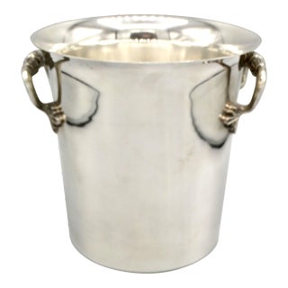 Antique English Plate Silver Wine Cooler / Ice Bucket For Sale