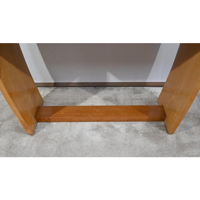 Art Deco Console or Small Desk in Sycamore, 1940s For Sale - Image 10 of 18