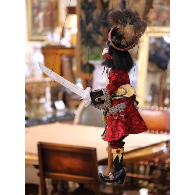 Red 20th Century Italian Captain Hook Marionette Puppet For Sale - Image 8 of 16