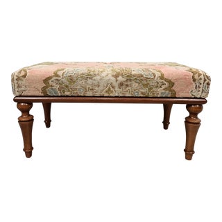 Turkish Rug Upholstered Piano Bench For Sale