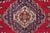 1980s Vintage Shabby Chic Tabriz Red/Blue Wool Rug - 6'9'' X 9'5'' For Sale - Image 5 of 9