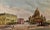 Original Galina Karmatskaya St. Petersburg Square Pen and Watercolor Painting, Matted For Sale - Image 9 of 12
