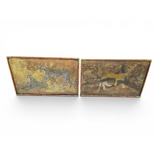 Monumental African Batik Leopard Panels from Babo, 1977, Set of 2 For Sale - Image 3 of 15
