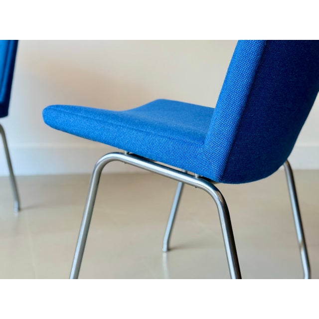 Blue Airport Chair by Hans J. Wegner for A. P. Stolen, Denmark, 1960s For Sale - Image 8 of 18