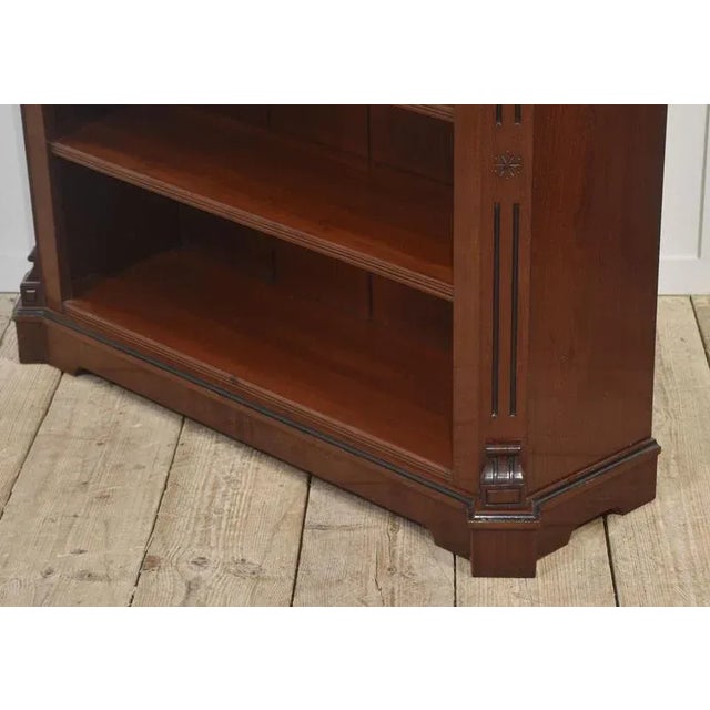 Open Bookcase in Mahogany with Mirror Back For Sale - Image 11 of 14
