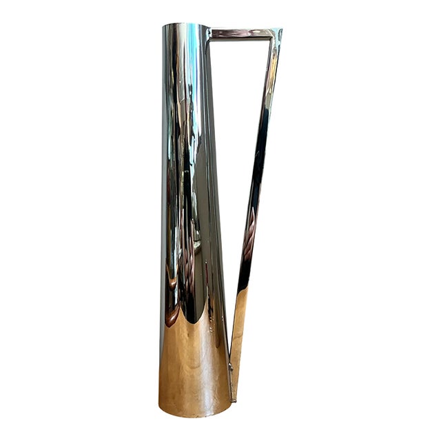Vintage Modernist Metal Pitcher For Sale