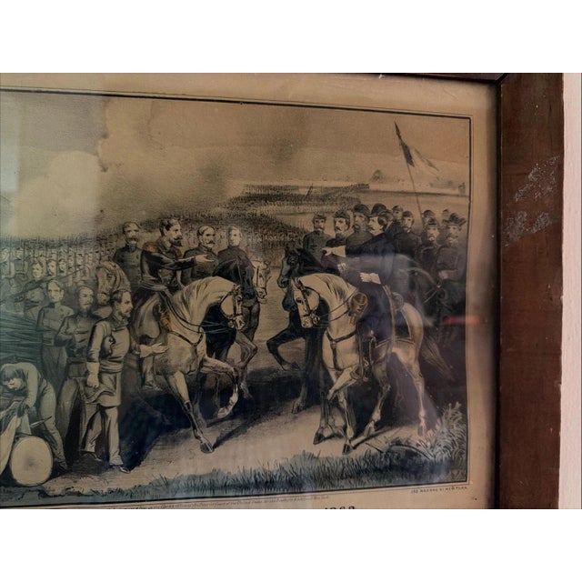 Mid 19th Century Currier & Ives Surrender of Port Hudson, Louisiana - 1863 Print with Frame For Sale - Image 5 of 7