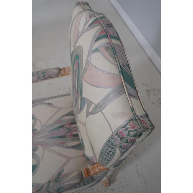 Pair Vintage French Louis XV Carved Open Arm Library Chairs For Sale - Image 14 of 18