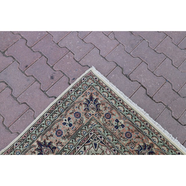 Textile 1950s Persian Large Luxury Beige Natural Wool Rug For Sale - Image 7 of 11