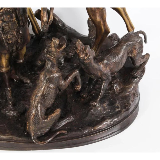 Group of Hunter & Hounds with Fox, Late 20th Century, Bronze For Sale - Image 6 of 18