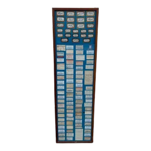 Rare Adolph Schmidt Pharmacy Label Display Including 110 Antique Labels