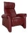 Cherry Red Leather Armchair from Himolla For Sale