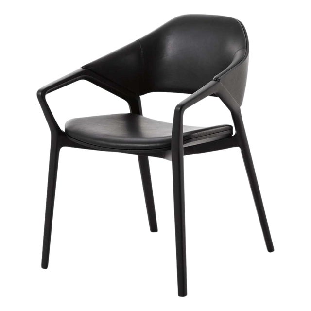 Black Stained Ash Ico Chair from Cassina For Sale